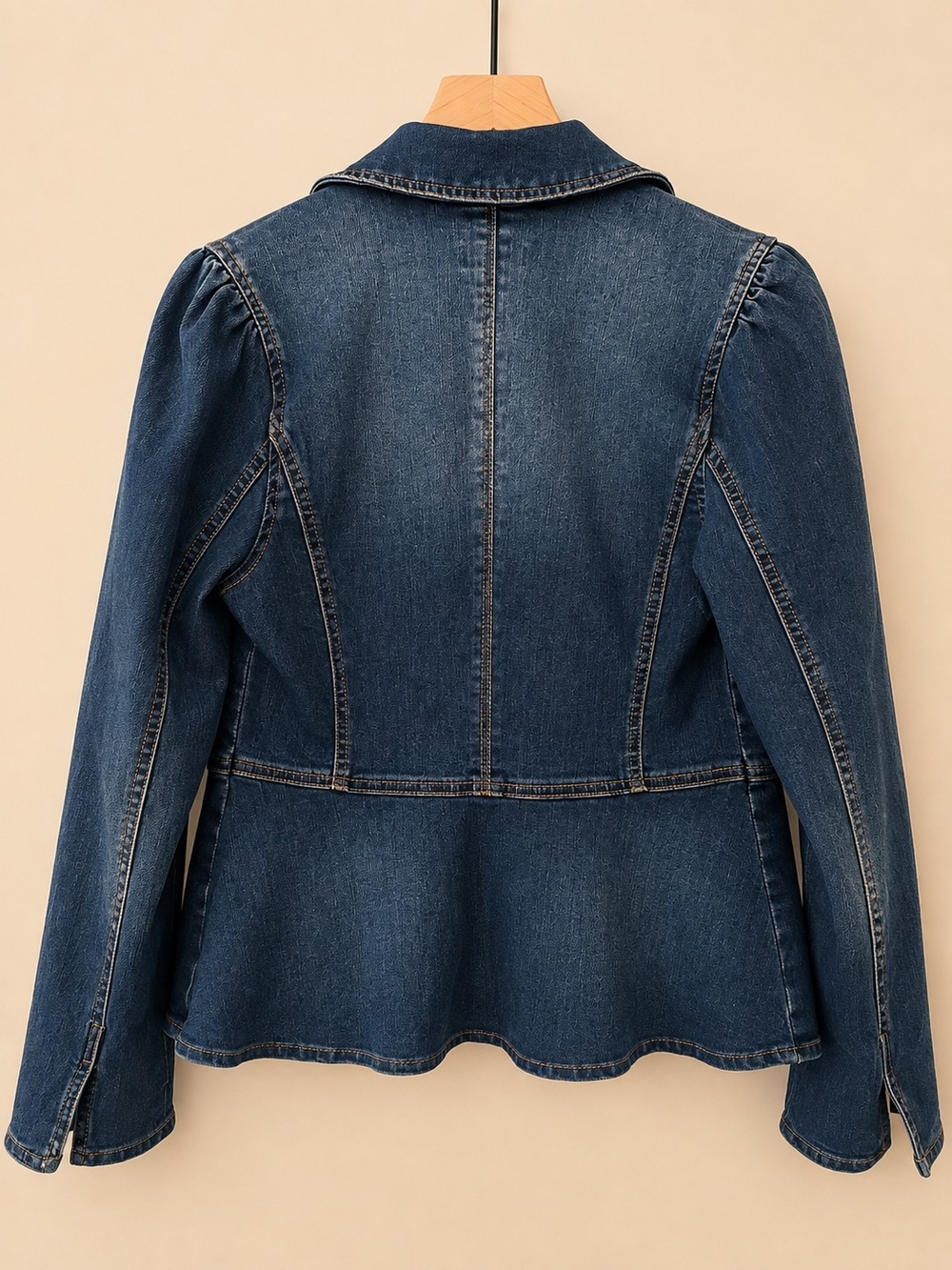 Democracy Peplum Hem Denim Jean Jacket - Picture 5 of 6